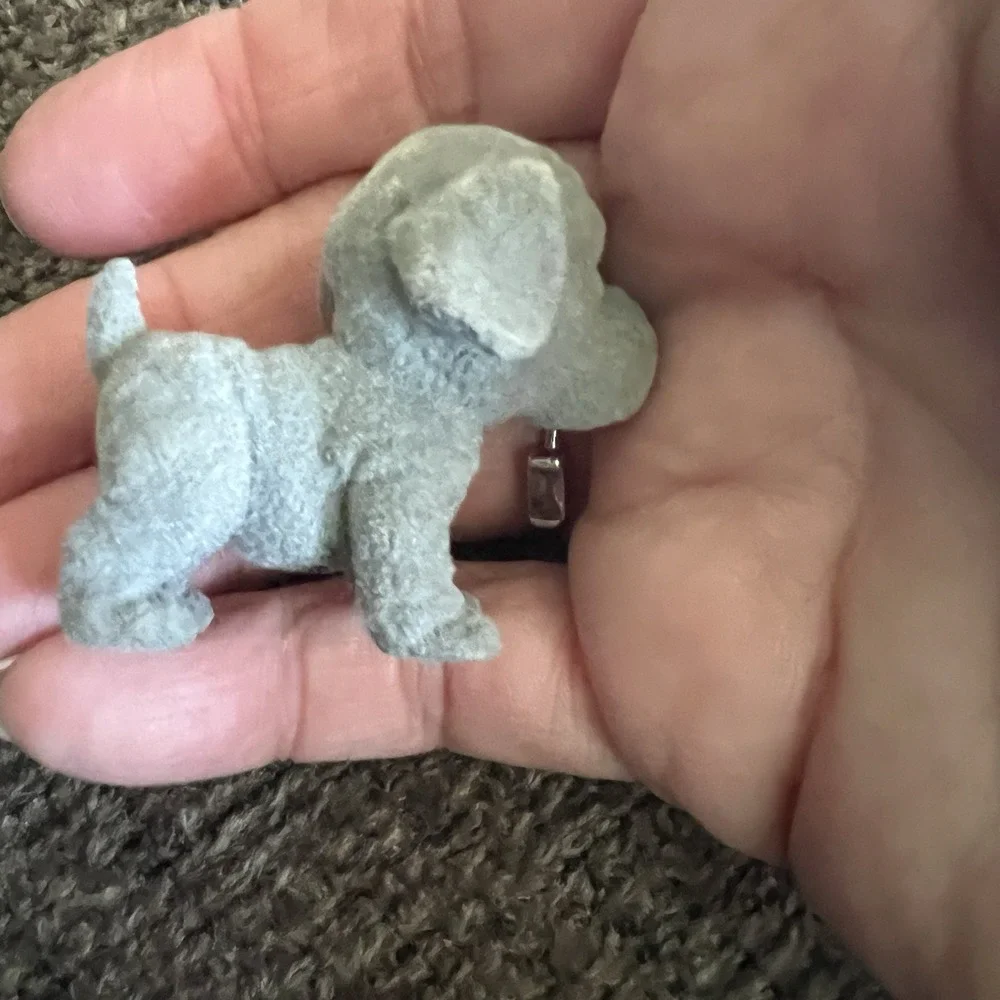 Vtg 2 Puppy Puppies In My Pocket Luna Weimaraner Jasper Greyhound Flocked